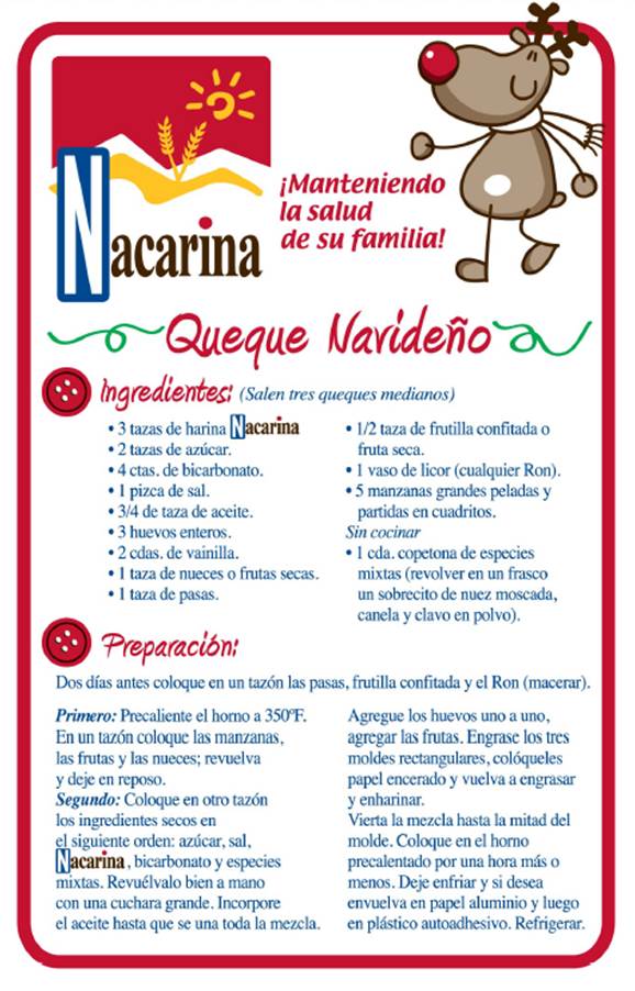 Harina de Trigo Nacarina | Recetas para queques, postres,galletas, Queque  Navideño