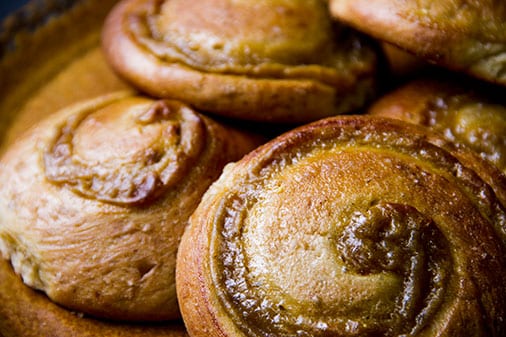 Pan de tapa de dulce con crema pastelera